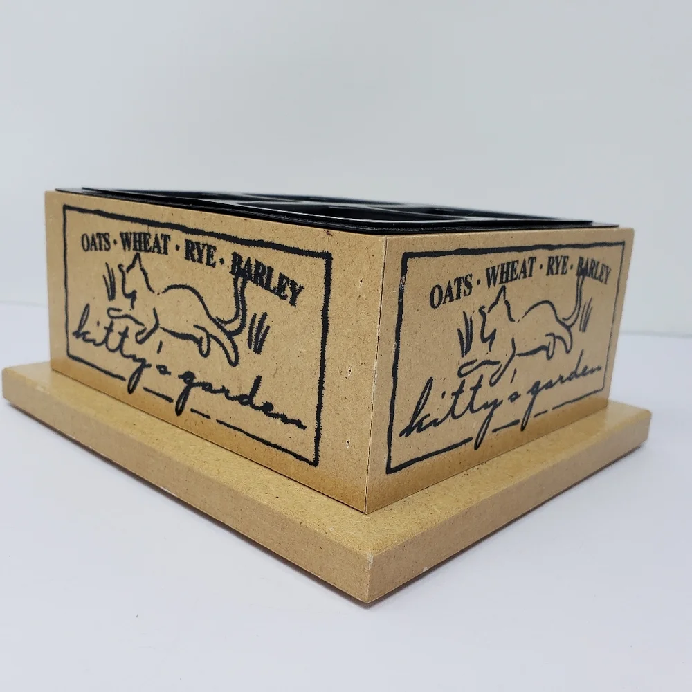 Kitty Garden Catnip Oats Wheat Rye Barley Planter Box
